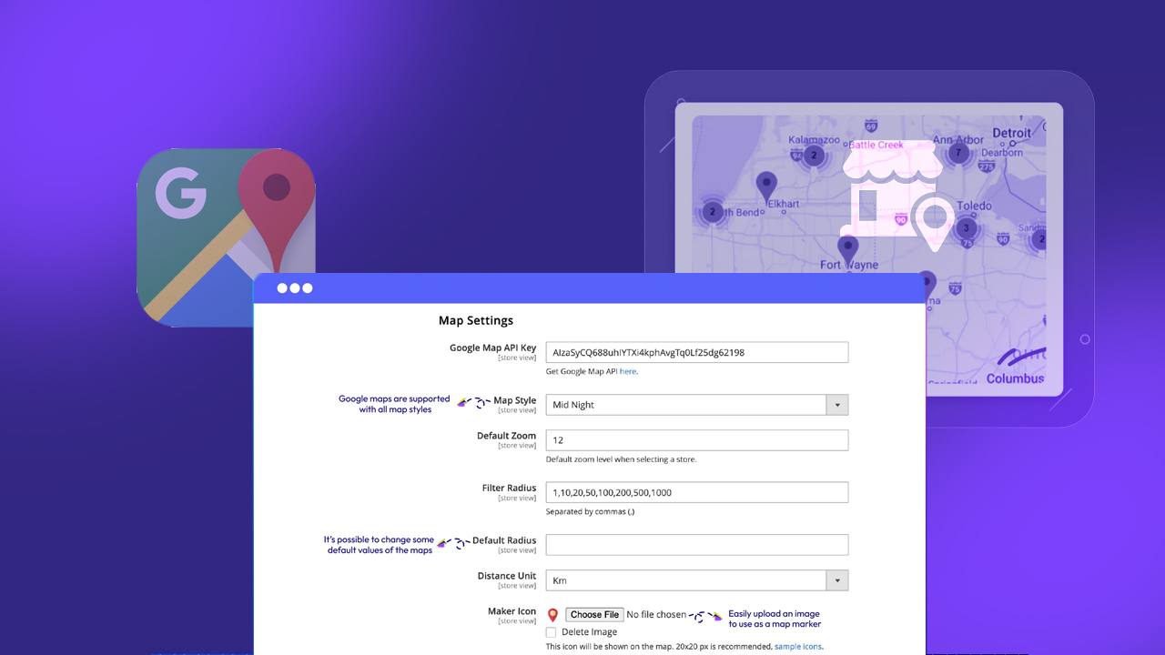 Store Pickup Hours using Google Map API Magento2