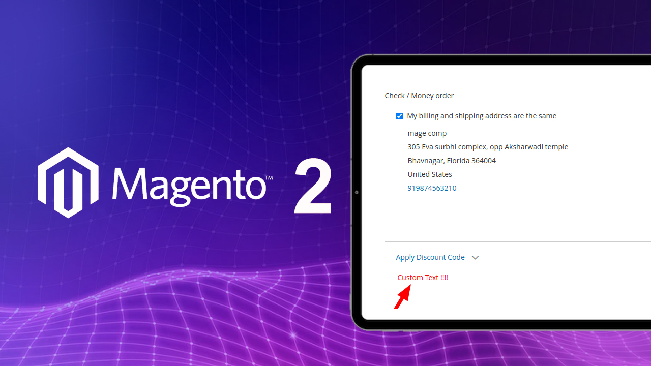 Custom Text on the Checkout Payment Page in Magento 2